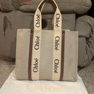 Chloe Beige and Brown Tote Bag